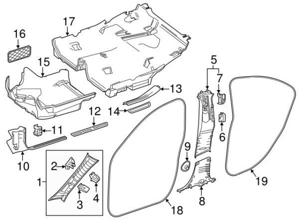 A21200006818N84 - Mercedes-Benz E-Class W212 Dress Hook A21200006818N84