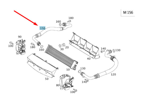 A2122701196 - NEW MERCEDES-BENZ E W212 AMG LEFT OIL COOLER LINE A2122701196 ORIGINAL