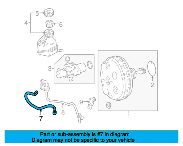 A212430142964 - Mercedes-Benz E-Class W212 brake vacuum hose A212430142964