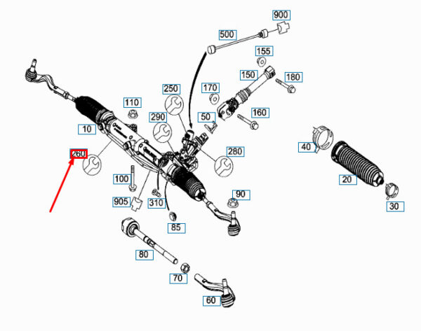 A2124604800 - NEW MB E W212 STEERING GAME LINE APREPPIET LHD A2124604800 ORIGINAL