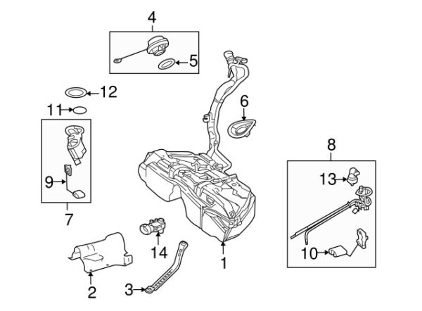 A2124700247 - Mercedes-Benz E-Class W212 fuel tank protection A2124700247