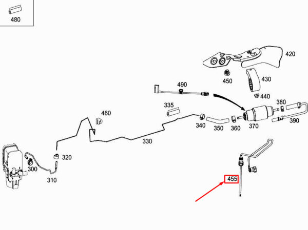 A2124700765 - New MERCEDES-BENZ E W212 Fuel Line A2124700765