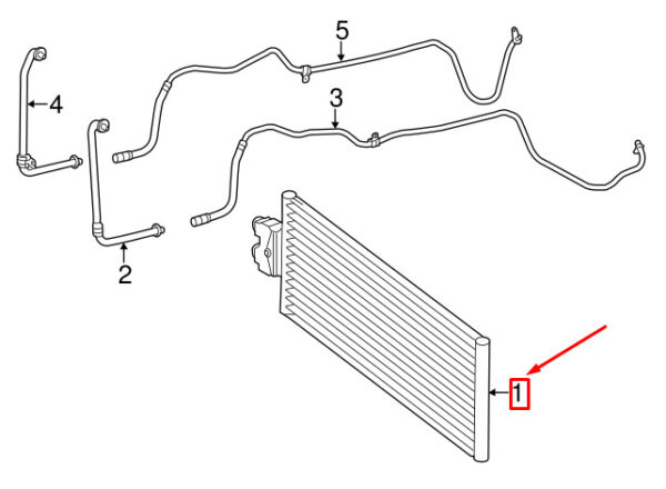A2125000600 - NEW MERCEDES-BENZ E W212 AMG TRANSMISSION OIL COOLER A2125000600 ORIGINAL