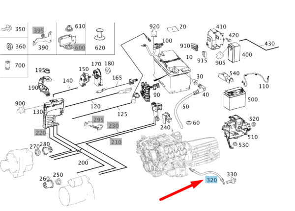 A2125400035 - MERCEDES-BENZ E W212 Transmission To Body Electric Line A2125400035 NEW GENUINE