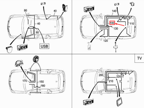 A2125408100 - NEW MERCEDES-BENZ E W212 GPS ANTENNA WIRING HARNESS A2125408100