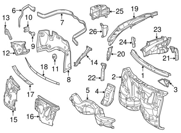 A2126280140 - Mercedes-Benz E-Class W212 partition A2126280140