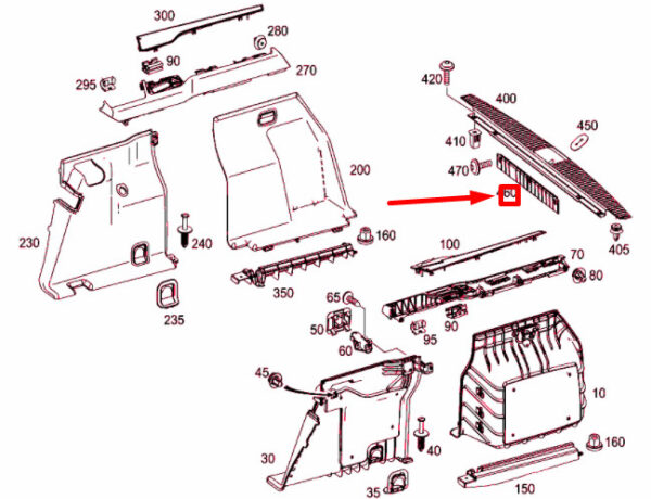 A2126900116 - NEW MB E T-MODEL S212 REAR END CENTER ASSEMBLY REINFORCEMENT A2126900116 11-15
