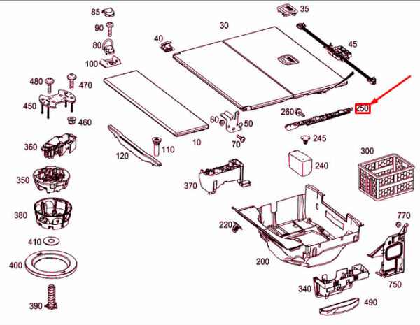 A2126900538 - NEW MERCEDES-BENZ E W212 LOAD COMPARTMENT LEFT SUPPORT A2126900538 ORIGINAL