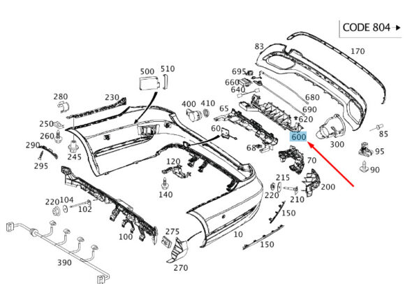 A2128050114 - NEW MB E W212 REAR BUMPER SWITCHING MODULE BRACKET A2128050114 ORIGINAL