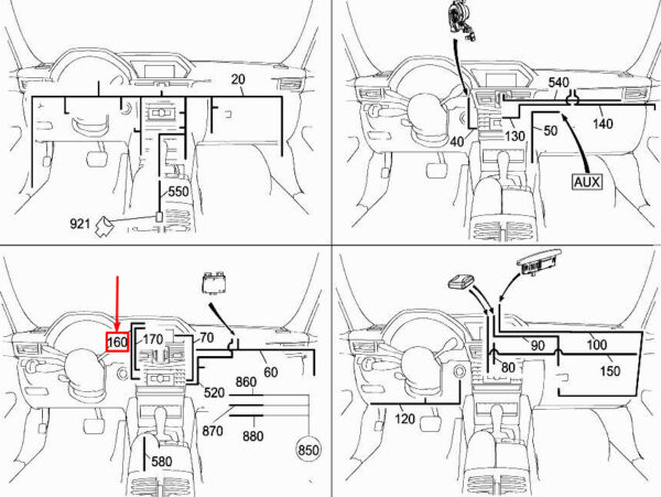 A2128201631 - NEW MERCEDES-BENZ E W212 BLUETOOTH ELECTRICAL LIRING HARNESS A2128201631