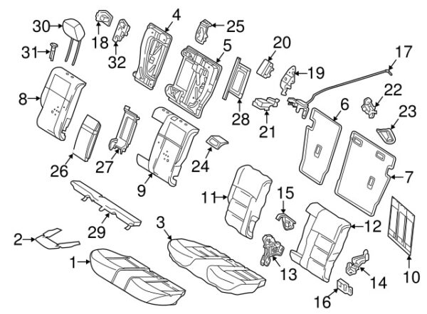 A2128206710 - Mercedes-Benz E-Class W212 Electric Seat Switch A2128206710