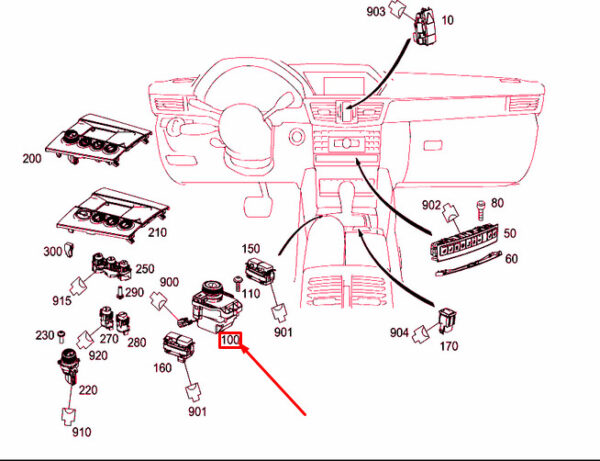 A2128702751 - NEW MERCEDES-BENZ E W212 AUDIO/COMAND CONTROL PANEL SWITCH A2128702751 ORIGINAL