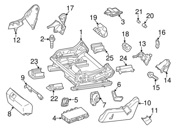 A2129191620649051 - Mercedes-Benz E-Class W212 Seat Track Cover A2129191620649051
