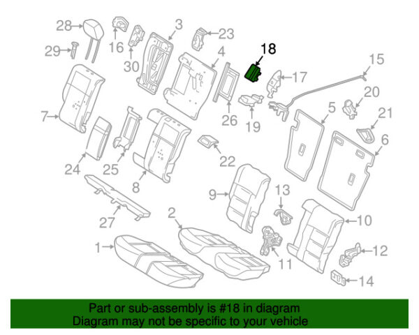 A21292300009051 - NEW MB E CLASS CENTRE LEFT HAND HINGED SEAT LOCK HANDLE HANDLE A21292300009051