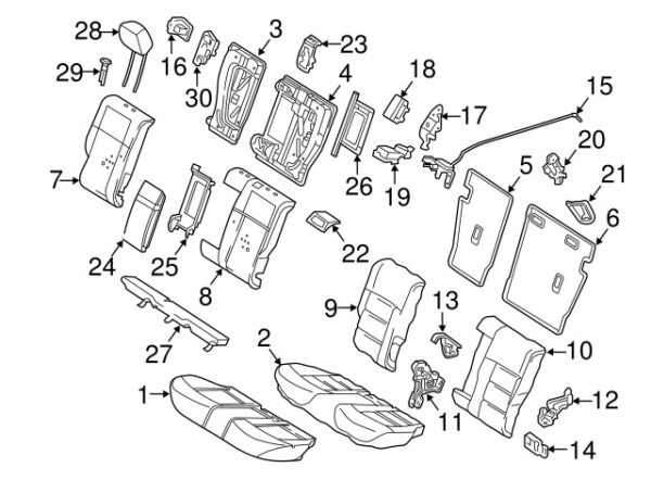 A21292300009051 - NEW MB E CLASS CENTRE LEFT HAND HINGED SEAT LOCK HANDLE HANDLE A21292300009051