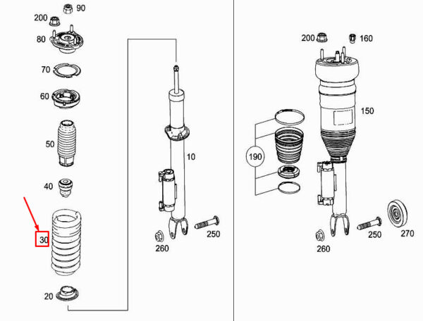 A2133210600 - NEW MERCEDES-BENZ E W213 FRONT COIL SPRING A2133210600