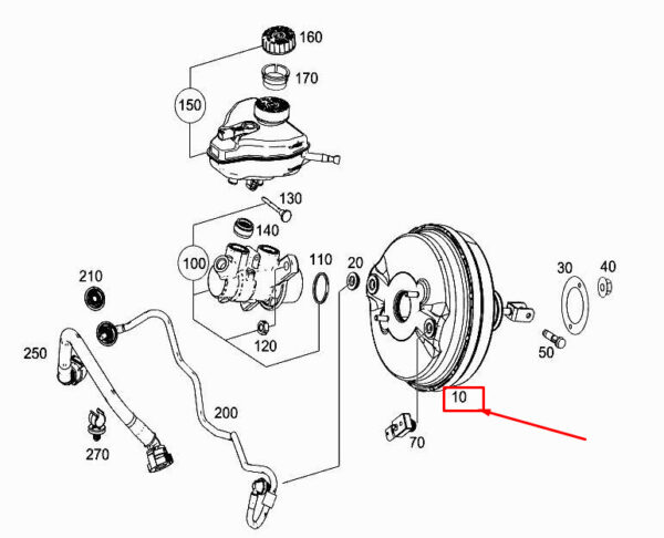 A2134312901 - NEW MERCEDES-BENZ E W213 BRAKE BOOSTER RHD A2134312901