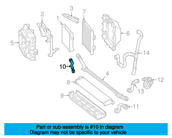 A213501290164 - Mercedes-Benz E-Class All-Terrain Right Radiator Coolant Hose A213501290164