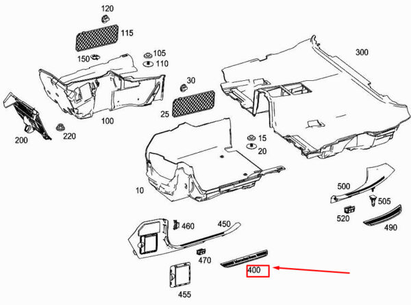 A2136807506 - New MERCEDES-BENZ E W213 Front Left Outer Sill Cover Rail A2136807506