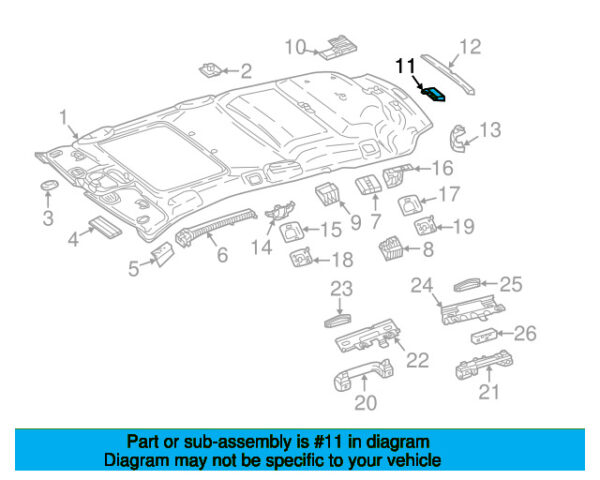 A2136927100 - Mercedes-Benz E-Class all-terrain roof insulator rear left A2136927100