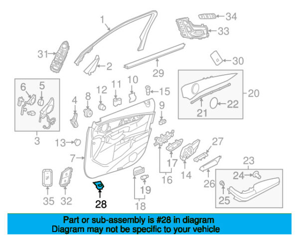 A2137272300649051 - Mercedes-Benz E-Class All-Terrain Switch Bezel for Electrically Adjustable