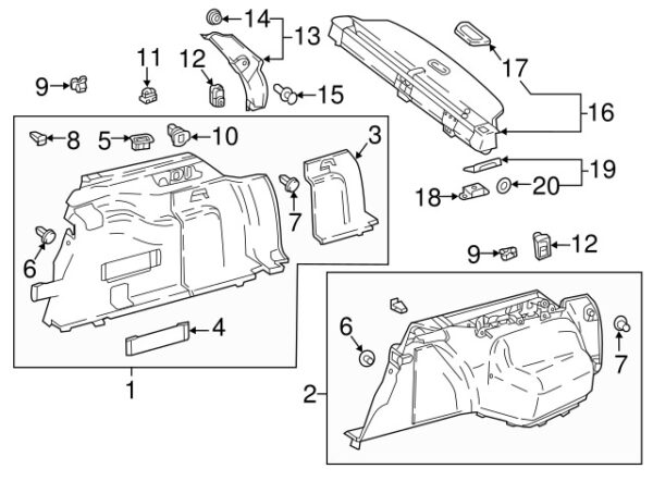 A21381002829051 - Folding seat lock rear right for Mercedes-Benz E-Class all-terrain