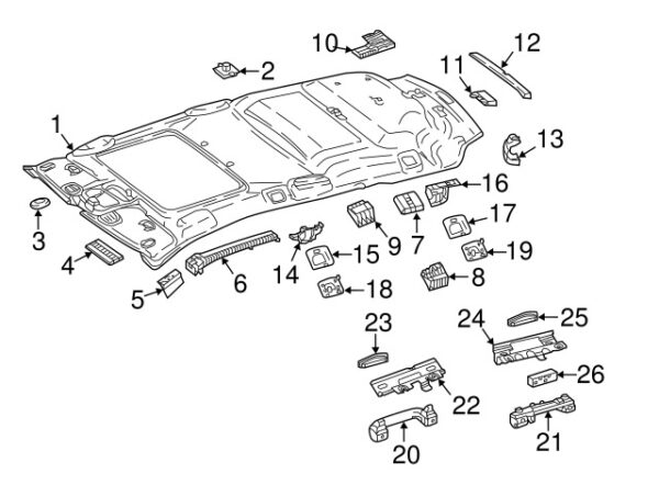 A2138151631 - Mercedes-Benz E-Class All-Terrain Rear Right Inside Handle Mount