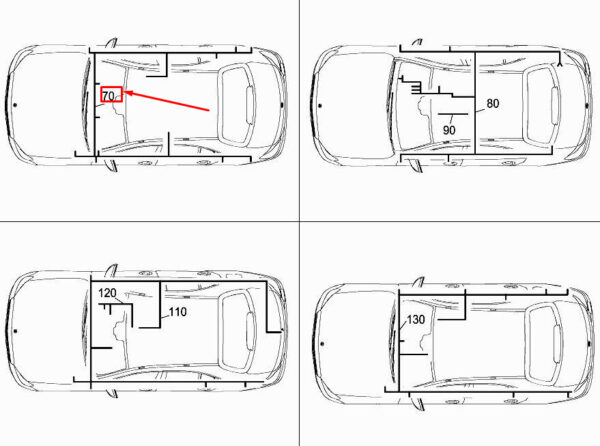 A2138208501 - NEW MERCEDES-BENZ E W213 TELEPHONE ANTENNA WIRING HARNESS A2138208501