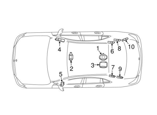 A21382700287992 - Mercedes-Benz E-Class All-Terrain Radio Antenna Cover A21382700287992