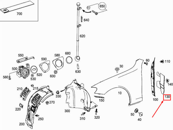 A2138850037 - NEW MERCEDES-BENZ E W213 FRONT RIGHT FENDER ABSORBER A2138850037 GENUINE