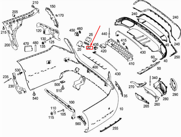 A2138855301 - NEW MERCEDES-BENZ E W213 REAR BUMPER LOWER TOWING EYE CAP A2138855301 ORIGINAL