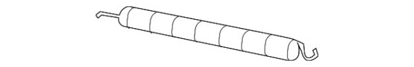 A2167500436 - Mercedes-Benz CL-Class C216 rear trunk torque bar