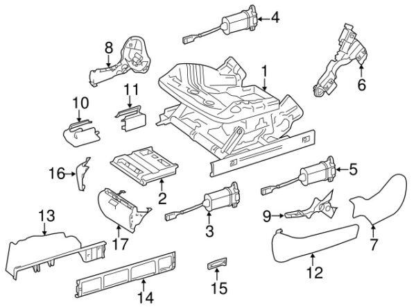 A21691930207G50 - Mercedes-Benz CL-Class C216 Rear Right Seat Track Cover A21691930207G50