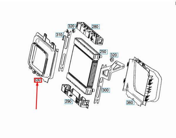 A2175050430 - MERCEDES-BENZ S COUPE C217 FRONT AIR DUCT A2175050430 NEW GENUINE
