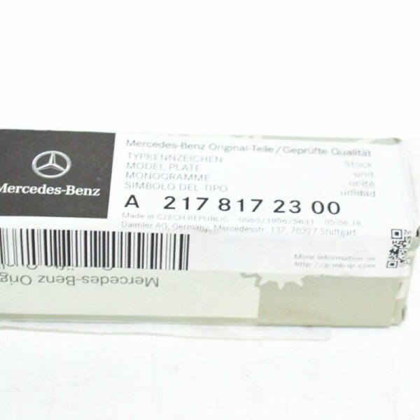 A2178172300 - Mercedes-Benz S C217 AMG Original Front Radiator Grid Emblem A21781723