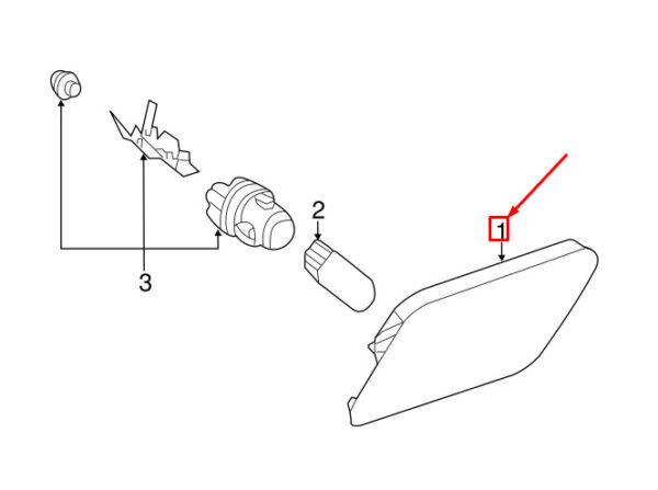 A2188200221 - NEW MERCEDES-BENZ CLS C218 FRONT RIGHT TURN A2188200221 GENUINE