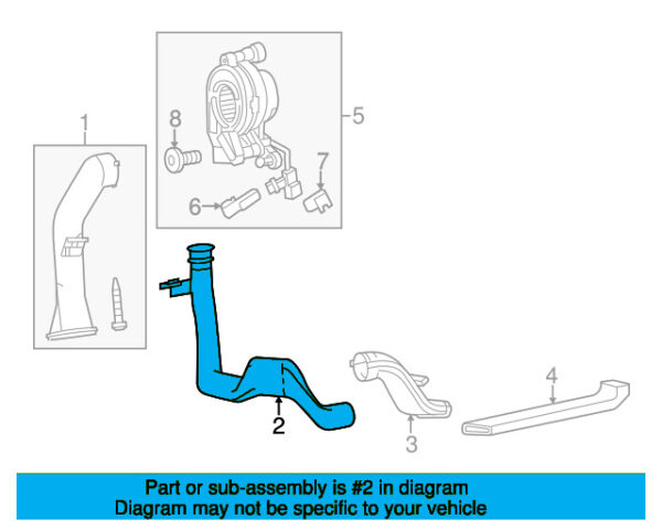 A2188340045 - Mercedes-Benz CLS-Class C218/X218 Upper Air Channel for Instrument Panel