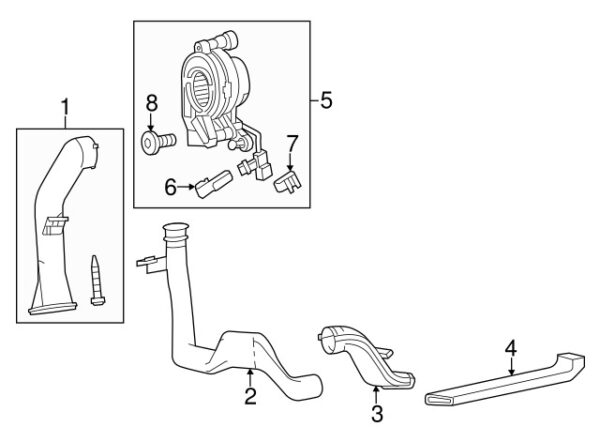 A2188340045 - Mercedes-Benz CLS-Class C218/X218 Upper Air Channel for Instrument Panel