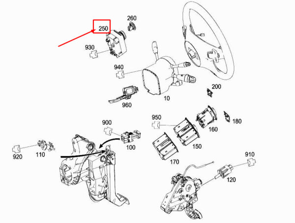 A2189051702 - NEW MERCEDES-BENZ E CONVERTIBLE A207 START IGNITION SWITCH A2189051702 ORIGINAL