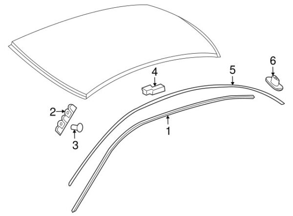 A2196900414 - Mercedes-Benz roof drip strip mount A2196900414