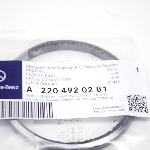 A2204920281 - MERCEDES-BENZ SLK R172 Exhaust Pipe Gasket A2204920281 NEW GENUINE
