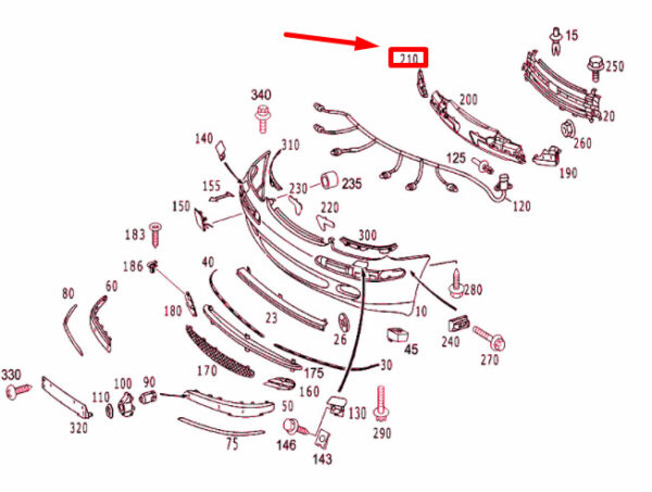 A2208850237 - NEW MERCEDES-BENZ S W220 FRONT RIGHT IMPACT ABSORBER FOAM A2208850237 ORIGINAL