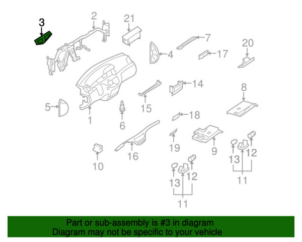 A2216260029 - NEW MERCEDES-BENZS CL-CLASS INSTRUMENT PANEL BRACELET A2216260029 ORIGINAL