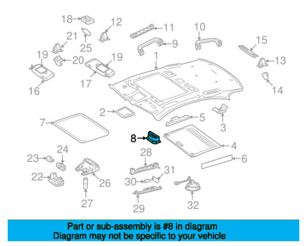 A2216950002 - Interior grip for Mercedes-Benz S-Class W221 A2216950002