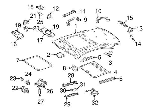 A2216950002 - Interior grip for Mercedes-Benz S-Class W221 A2216950002