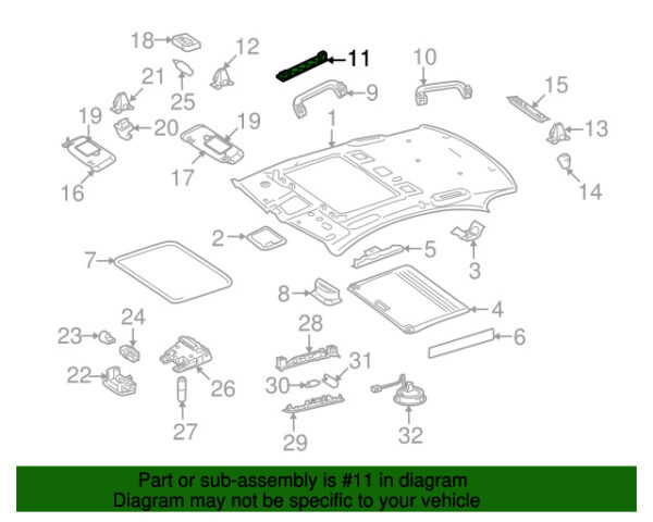 A2218150314 - NEW MERCEDES-BENZS CLASS LEFT INTERIOR BAR MOUNT A2218150314 GENUINE
