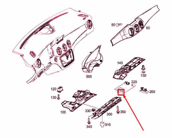A2218250382 - Mercedes-Benz CLA C117 Holder Lamp A2218250382 NEW GENUINE