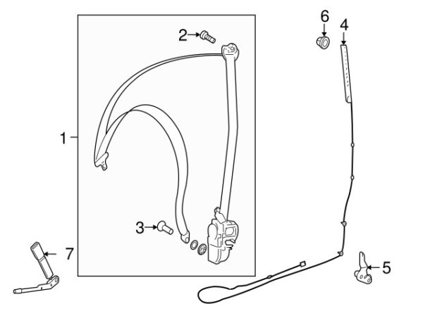 A2218680214 - MERCEDES-BENZS CLASS RIGHT SEAT BELT HEIGHT ADJUSTMENT CLASS A2218680214