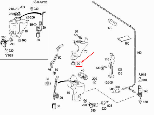 A2218690298 - NEW MERCEDES-BENZ S W221 RESERVOIR FILLER NECK SEALING A2218690298 ORIGINAL