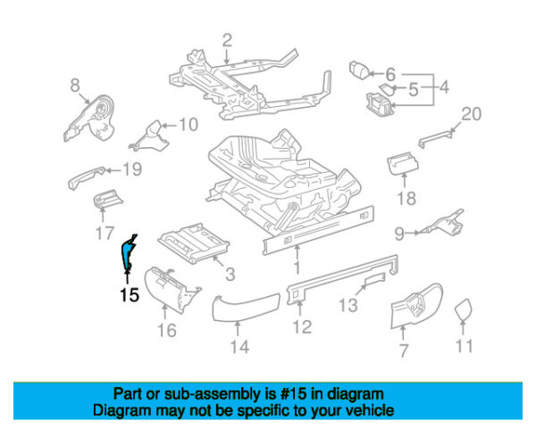 A22191008549051 - Mercedes-Benz S-Class W221 Right Seat Frame Trim Panel A22191008549051